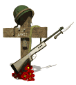 Dessin animé d'un casque de soldat sur une croix de cimetière militaire. Commentaire Tobacostop : Le débarquement de 1945 a mis fin à la guerre après 38 millions de morts : le tabac est tout aussi désarmant...